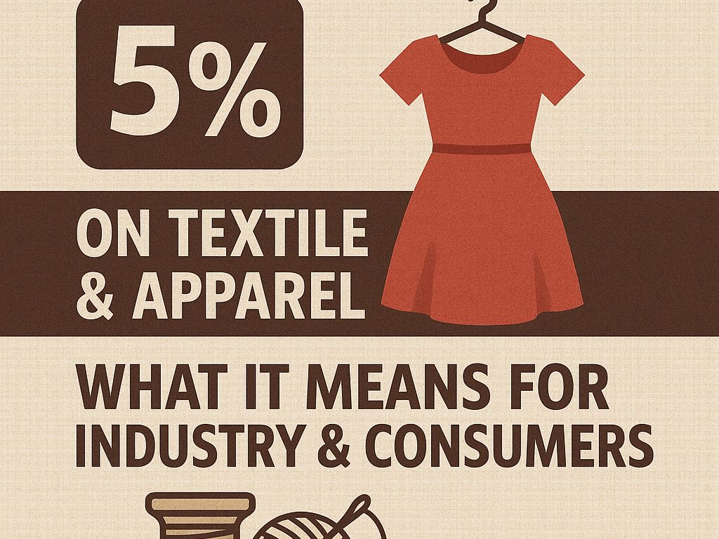 कपड़ा और परिधान उद्योग पर जीएसटी घटाकर 5% किया गया, उद्योग और ग्राहकों को राहत