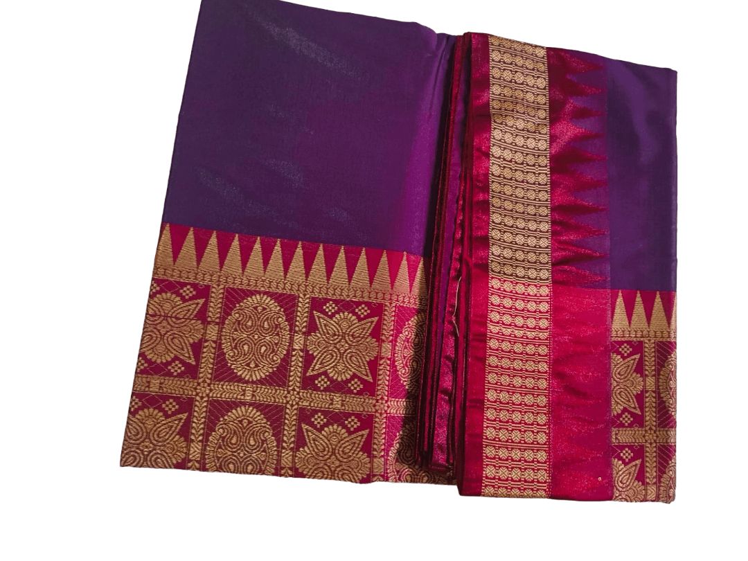 पल्लू रेसम बुनाई साड़ी