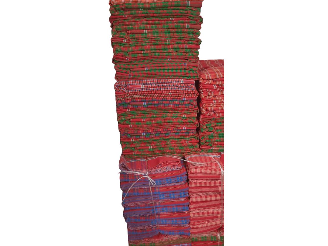 मल्टी कलर कॉटन मिक्स चौका गमचा