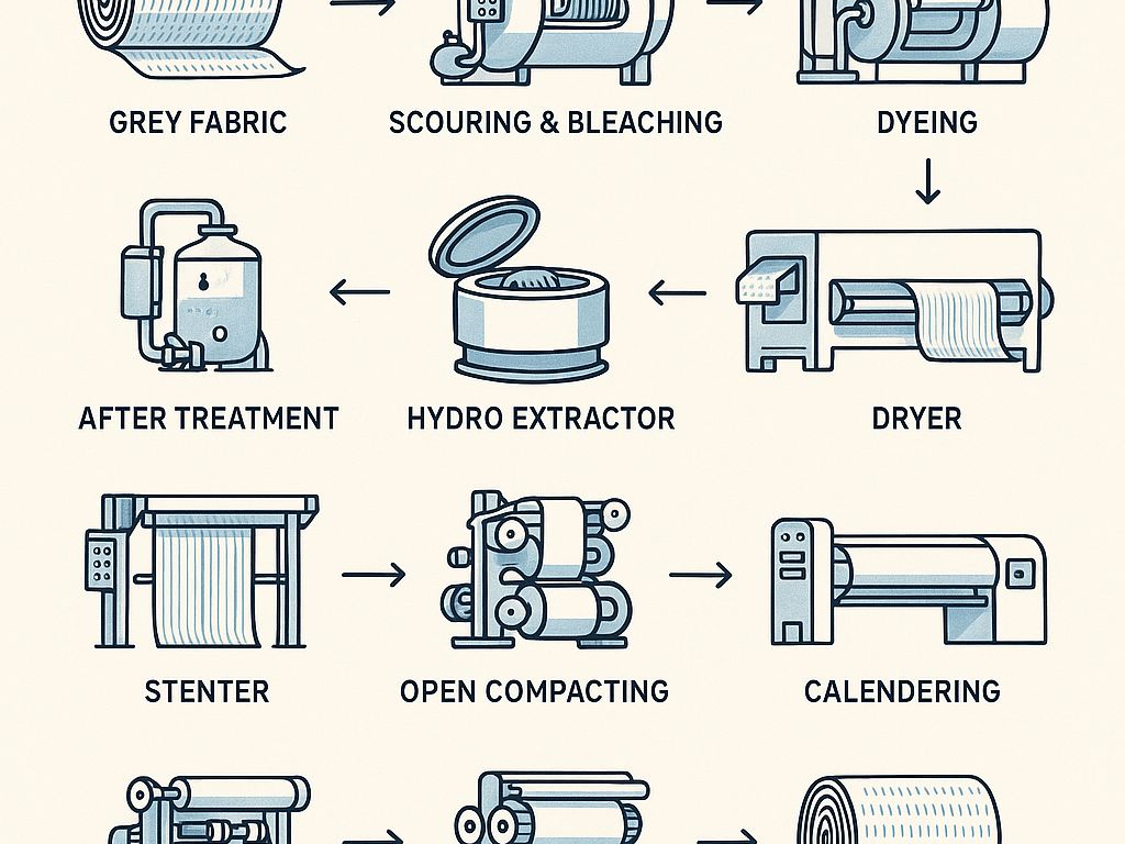 निट फैब्रिक डाइंग और फिनिशिंग प्रक्रिया: एक संपूर्ण A to Z